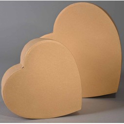 Scatole a cuore - Set 2 Pezzi - 14x12x6,5 - 20x17x9,5 Cm / Avana