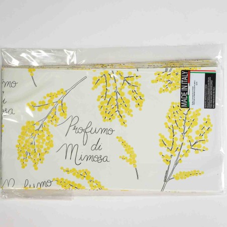 Spezzoni stampati e profumati per mimosa 100 Pezzi - 19x33 Cm / Bianco