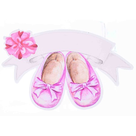 Scarpine celebrative per nascita - 2 Colori - Rosa