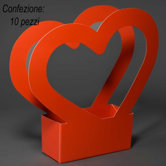 Shopper in carta "love" 38x40 - Rosso