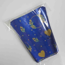 Coni stampati per mimosa 100 Pezzi 35 My - 15x10x20 Cm / Blu con cuori