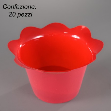 Coprivaso "Smerlato" Rosso - 10 Cm - 20 Pezzi