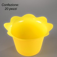 Portavaso Smerlato Giallo - D 10 Cm - 20 Pezzi