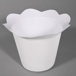 Coprivaso "Smerlato" Bianco - 12 Cm