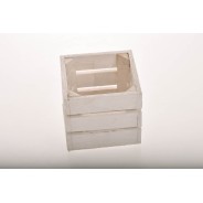 Cassettina quadrata in legno bianco -Varie misure - 13,5x13,5 cm