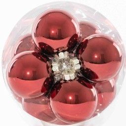 Palline in vetro 16 PZ - 8 Cm / Bordeaux