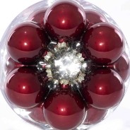 Palline in vetro 36 PZ - 6 Cm / Rosso Vino