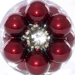 Palline in vetro 36 PZ - 6 Cm / Rosso Vino