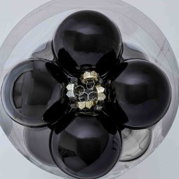 Palline in vetro 16 PZ - 8 Cm / Nero