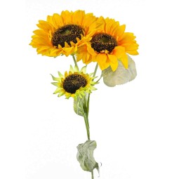 Girasole ramificato con 3 fiori  - 90 CM - Giallo