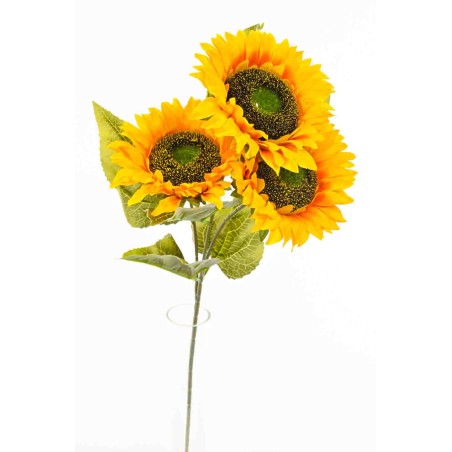 Girasole in mazzo con 2 fiori - 60 CM - Giallo