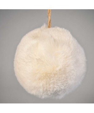 Pallina in peluche - D 13 Cm - 1 Pezzi - Bianco