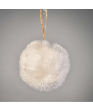 Pallina in peluche - D 10 Cm - 1 Pezzi - Bianco