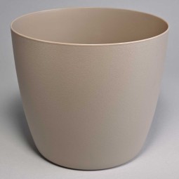 Coprivaso in plastica "Iris" - Tortora / 22x19 Cm