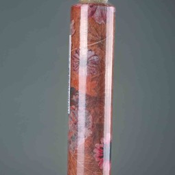 Bobina in fibra decorata - 780 MM x 9 M - Camelia- Rosso