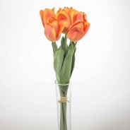 Tulipani in mazzo -  6 steli  da 45 cm- Arancio