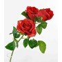 Rosa in ramo con bocciolo - 60 Cm  - Rosso