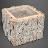 Cesto in corteccia - 9,5x9,5 Cm/ Bianco