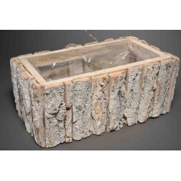 Cesto in corteccia - 20x9,5 Cm/ Bianco