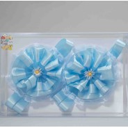 Fiocco nascita Set 2 Pezzi - 18x35 Cm / Azzurro