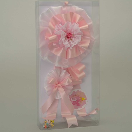 Fiocco nascita - 22x44 Cm / Rosa