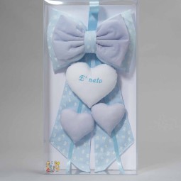 Fiocco nascita - 24x48 Cm / Azzurro