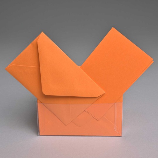Bigliettini e buste 100 Pezzi - 6x8 Cm / Arancione