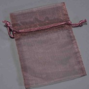 Sacchetti "Organza 10 Pezzi - 9x12 Cm / Rosa antico