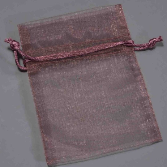 Sacchetti "Organza 10 Pezzi - 9x12 Cm / Rosa antico