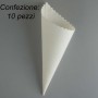 Coni portariso "Cotone" 10 Pezzi - 6x18 Cm / Crema