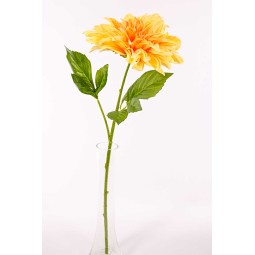 Stelo di dalia artificiale cm. 53 in vari colori - Giallo