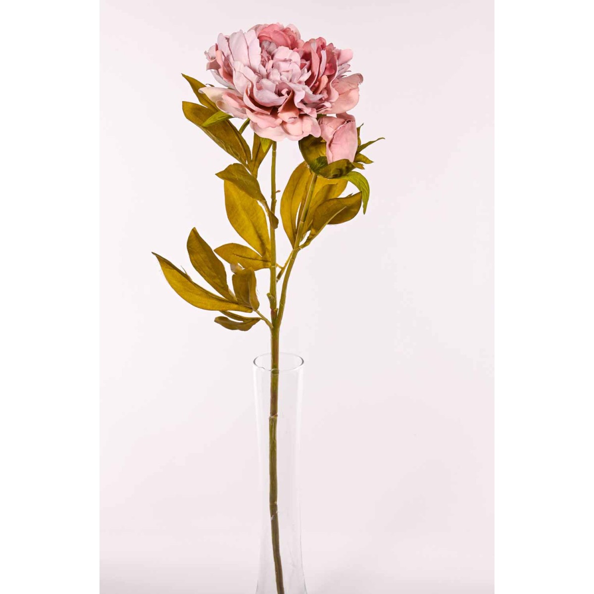 Peonia in velluto - 75 CM - Rosa antico