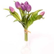 Tulipani "Real touch" in mazzo - Viola