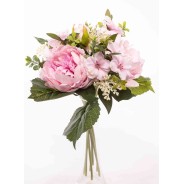 Peonie ed Azalee in mazzo 43 Cm - Rosa