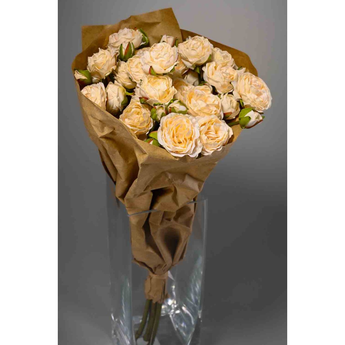 Rose in bouquet 45 Cm - Crema