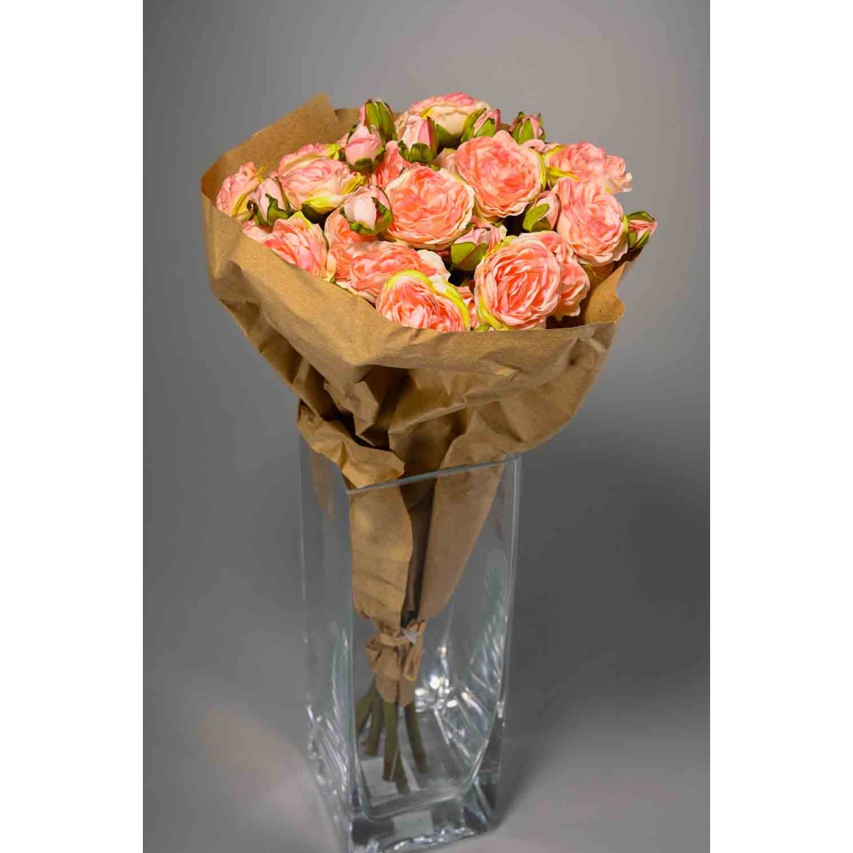 Rose in bouquet 45 Cm - Rosa chiaro