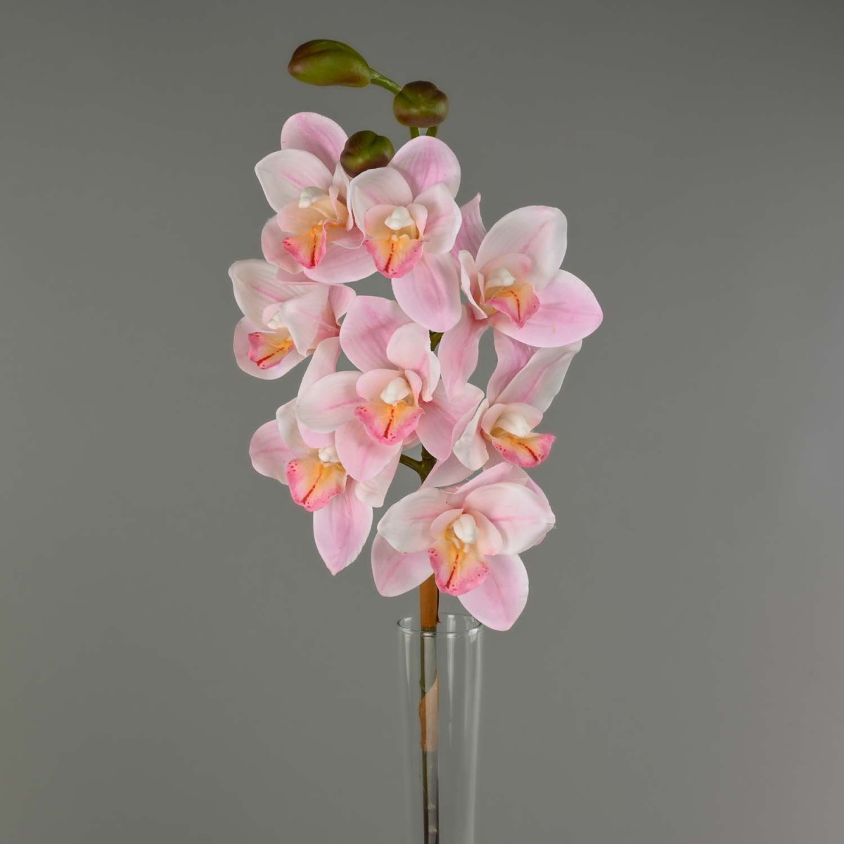 Ramo artificiale di Cymbidium medio cm.80 - Rosa