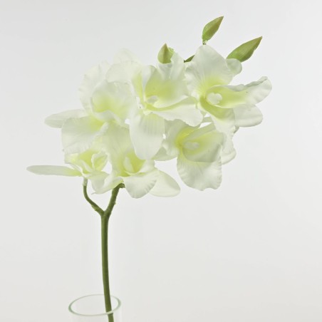 Orchidea Dendrobium. real touch - 53 Cm - Bianco