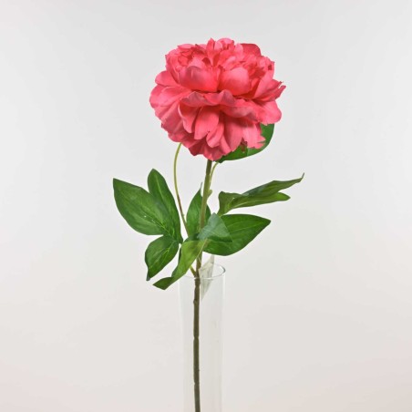 Peonia a stelo cm. 67 in vari colori - Rosa scuro