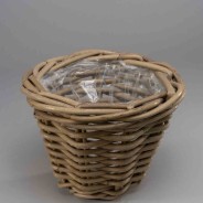 Cesto tondo in rattan - 20x18 Cm / Naturale