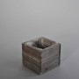 Cassetta in legno - 12,x12,5x11 Cm / Grigio