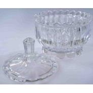 Contenitore in vetro "a spicchi" - D 14 Cm