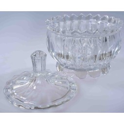 Contenitore in vetro "a spicchi" - D 14 Cm