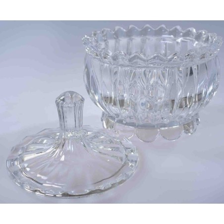 Contenitore in vetro "a spicchi" - D 14 Cm