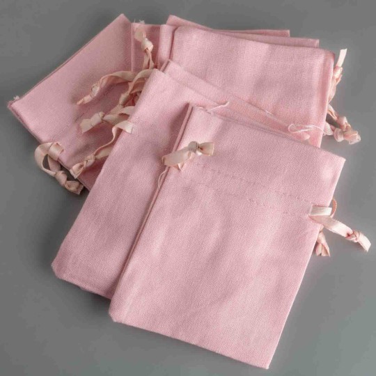 Sacchetti "Cotone" 10 Pezzi - 9x12 Cm / Rosa