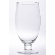 Vaso in vetro con piede - Varie misure - D 9,4 cm H 18,3 cm