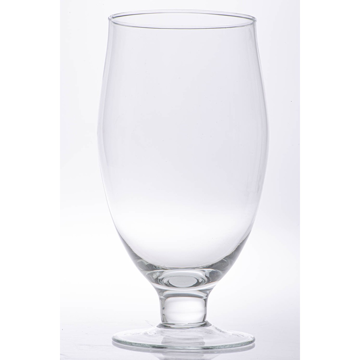 Vaso in vetro con piede - Varie misure - D 9,4 cm H 18,3 cm