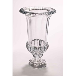 Vaso in vetro trasparente con piede - D 21,5 Cm