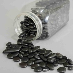 Pietre decorative 17,5x16 Cm in barattolo - 650 Ml / Nero