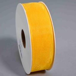 Nastro in "Organza" - 25 Mm x 50 M / Giallo
